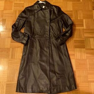 Kenneth Cole leather trench coat